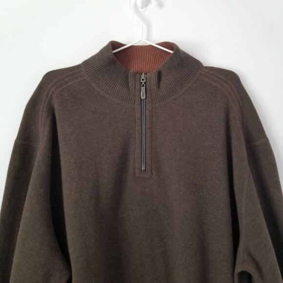 Tommy Bahama Flipshort Reversible Brown Sweater - Picture 3 of 12